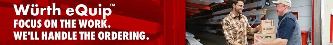 Würth eQuip™. Focus on the work. we'll handle the ordering.